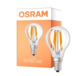 Osram LED Classic LED E14 Birne Fadenlampe Klar 1.2W 255lm - 840 Kaltweiß | Ersatz Für 25W