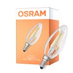 Osram LED Superstar Classic E14 Kerze Fadenlampe Klar 2.2W 300lm - 927 Extra Warmweiß | Dimmbar -  Ersatz Für 25W