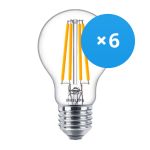Mehrfachpackung 6x Philips Corepro LED Glühbirne E27 Birne Klar 10.5W 1521lm - 840 Kaltweiß | Ersatz für 100W