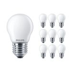 Mehrfachpackung 10x Philips Corepro LED Lustre E27 Kugel Matt 4.3W 470lm - 827 Extra Warmweiß | Ersatz für 40W