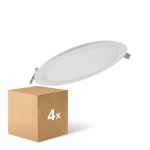 Mehrfachpackung 4x Ledvance LED Downlight Slim Rund DN210 18W 1530lm 120D - 840 Kaltweiß | 225mm