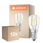 Mehrfachpackung 10x Ledvance Spezial LED E14 T26 Fadenlampe Klar 1.3W 110lm - 827 Extra Warmweiß | Ersatz Für 12W