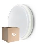 Mehrfachpackung 5x Philips LED-Wand- und Deckenleuchte Ledinaire WL070V Weiß 18.7W 1700lm - 830 Warmweiß | 285mm - IP65