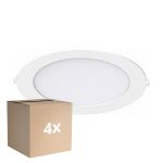 Mehrfachpackung 4x Noxion LED Downlight Slim V2.0 20W 2000lm 120D - 830 Warmweiß | 225mm - Ausschnitt 200mm - IP44 