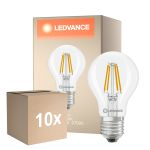 Mehrfachpackung 10x Ledvance Classic LED E27 Birne Fadenlampe Klar 3.4W 470lm - 827 Extra Warmweiß | Ersatz Für 40W