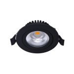 Noxion LED schwenkbar Slim Spot Schwarz 6W 550lm - 930 Warmweiß | Ausschnitt 75mm - IP54 - Höchste Farbwiedergabe 