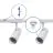 Bright Choice Komplettset 1-Phasen Rail 1 Meter Weiß | incl. 2x Spot + GU10 2700K 3W Dimmbar + Abschlusskappe, Stromanschluss