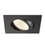 SLV New Tria 68 Spot Aluminium Schwarz Quadrat 11W 700lm 60D - 918-930 Dim To Warm | Ausschnitt 68mm - Höchste Farbwiedergabe
