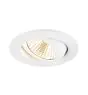 SLV New Tria 68 Spot Aluminium Weiß 8.3W 750lm 38D - 930 Warmweiß | Ausschnitt 68mm -  Höchste Farbwiedergabe - Dimmbar 