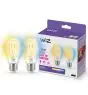 Doppelpack 2x WiZ Smart LED E27 Birne Fadenlampe 7W 806lm | Höchste Farbwiedergabe - Dimmbar - Ersatz Für 60W
