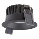 Ledvance LED-Spot Fix Aluminium Schwarz 8W 640lm 36D - 927 Extra Warmweiß | Ausschnitt 68mm - IP44 - Höchste Farbwiedergabe - Dimmbar