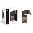 D'Lite Wandleuchte Lira Schwarz 7W 600lm 830 Warmweiß | IP54 - Bewegungssensor