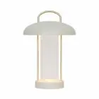 Nordlux Tischlampe Mirano Metall und Glas Beige 3W 150lm - 830 Warmweiß | 3-Stufen Dimmbar