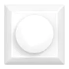 Noxion Drehbare Abdeckplatte für LED Dimmer | Weiche Kante - Weiß