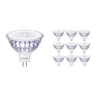 Mehrfachpackung 10x Philips Master LED Spot GU5.3 MR16 5.8W 345lm 36D - 922-927 Dim To Warm | Höchste Farbwiedergabe - Dimmbar - Ersatz Für 35W