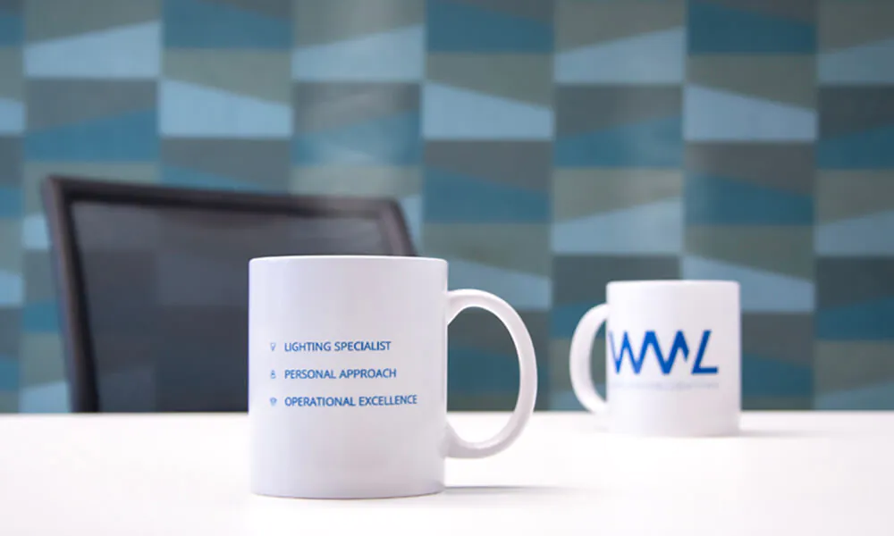 WWL Tasse im Büro